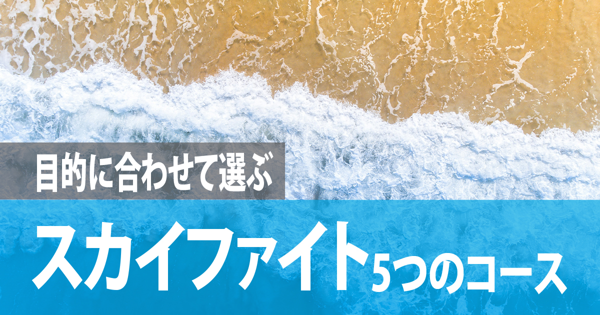 目的に合わせて選ぶスカイファイト5つのコース